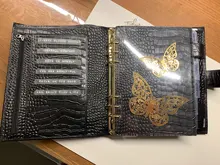 Moterm Luxe-planificador de anillos A5 con carpeta de anillos de 30mm, Agenda, organizador de granos Crocs, diario, Bloc de notas, cuaderno de bocetos
