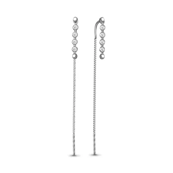 

Aquamarine earrings with cubic zirconia, 925 sterling silver