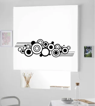 

Blind Iroa roll with drawing/Circles Abstract! ROLLER BLINDS TRANSLUCENT! (WHITE 100X175)
