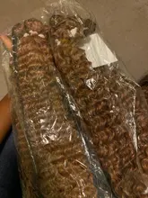 Extensión de pelo natural de 22 pulgadas, pelo sintético rizado, fibra de alta temperatura, Ombre, marrón, 2 unidades/lote, extensiones de mechones de pelo ondulado