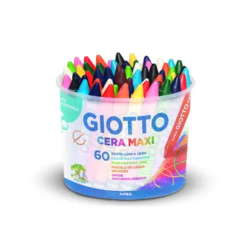 

Giotto 519200 jar size giant for wax crayons pastels, 11,5mm, pack of 60 pens