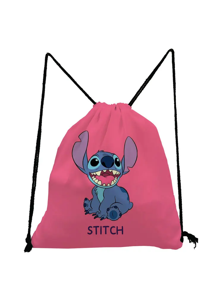 Disney Lilo Stitch Drawstring Bags Cute Cartoon Child Small Backpack Eco Reusable Travel Storage Bag Minimalist Swim Backpack