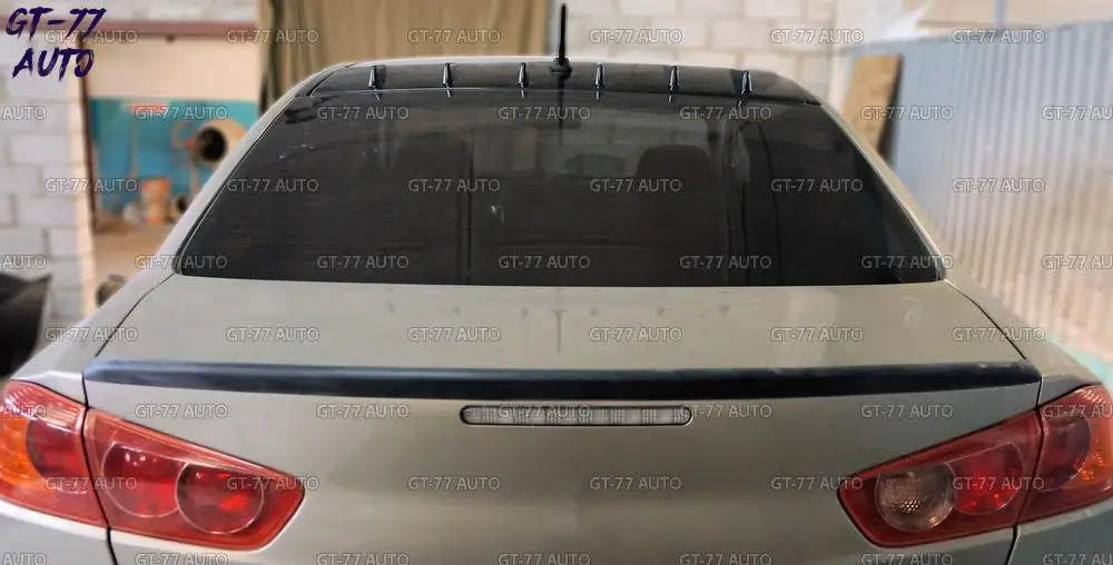 Спойлер на крышу с зубьями для Mitsubishi Lancer X 2007- козырек внешний материал ABS пластик Спорт Стайлинг тюнинг pad
