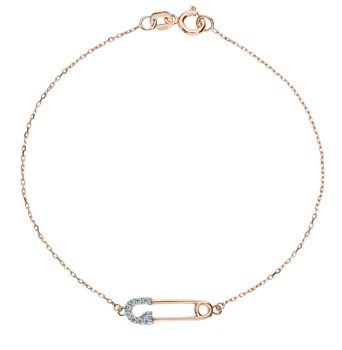 

Gold bracelet with cubic zirconia sunlight sample 585