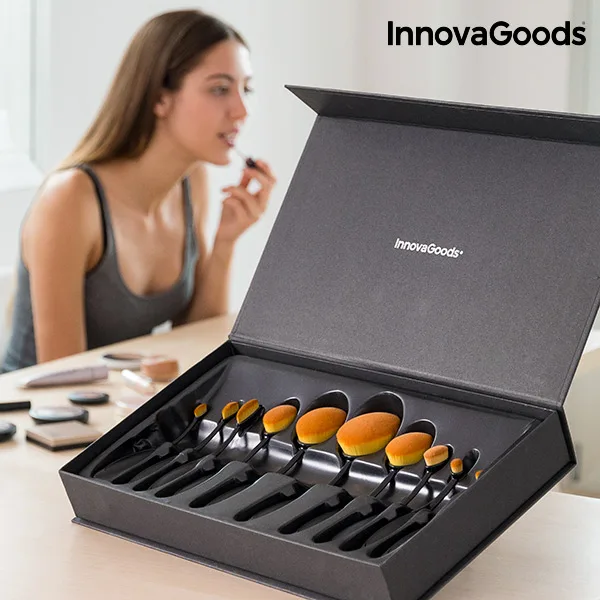 Набор овальных кистей для макияжа InnovaGoods(11 шт