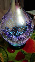 Aroma Diffuser Glass-Vase Essential-Oil Cool-Mist-Humidifier Waterless Auto Light And
