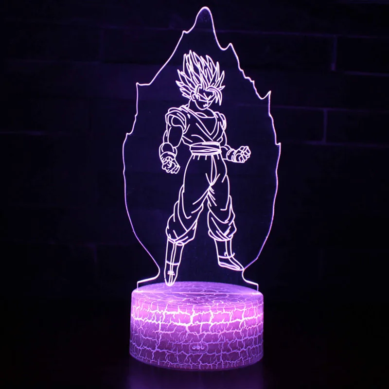 MY-86 Dragon Ball цвета сменные 3D Настольная лампа с дистанционным управлением украшение комнаты светильник Goku Вегета фигурка ночной Светильник s - Цвет абажура: MY-86