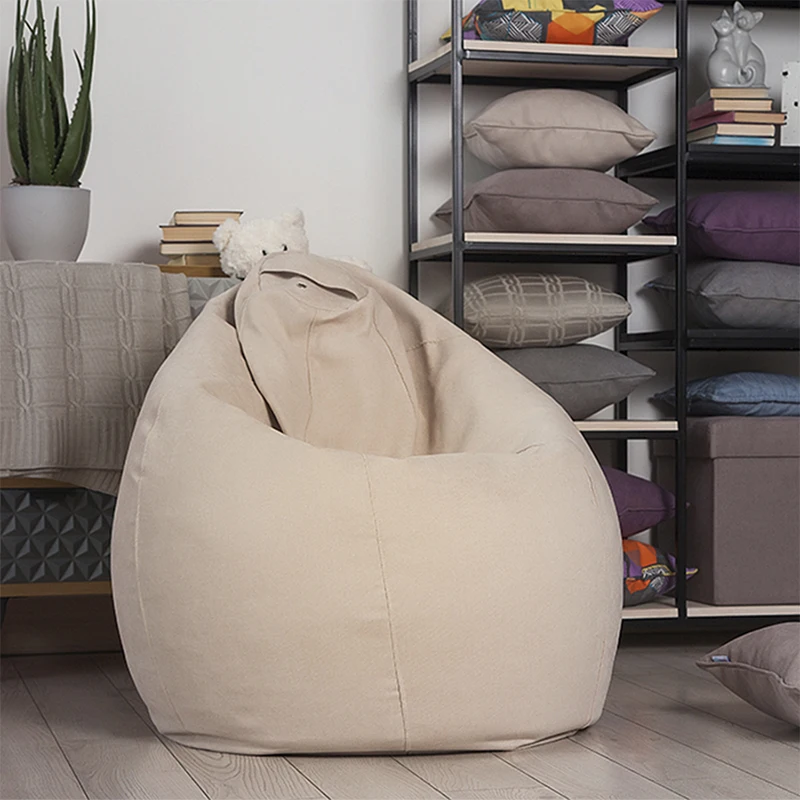 Lima-poof large Delicatex Large Bean Bag Sofa Lima Lounger Seat Chair Living Room Furniture Removable Cover With Filler Kids Comfortable Sleep Relaxation Easy Beanbag Bed Pouf Puff Couch Tatam Solid Poof  Pouffe Ottoma