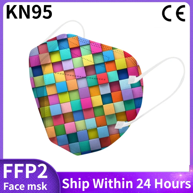 Mascarilla KN95 de 5 capas, Máscara protectora Adaptable contra la contaminación, transpirable, no tejida, con lazo para las orejas