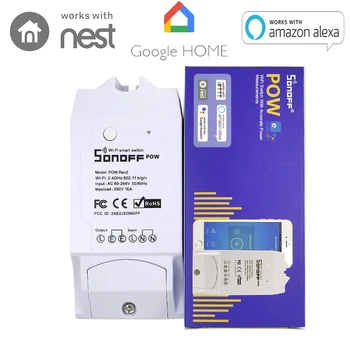 

ITEAD Sonoff Pow R2 Wifi Smart Switch Ewelink With Higher Accuracy Monitor Energy Usage Smart Home Power Measuring With Alexa