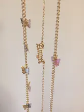 Conjunto de tobilleras de mariposa rosa para mujer, tobillera con letra dorada, cadena de Ángel, pulsera de tobillo para pie, joyería de playa de verano