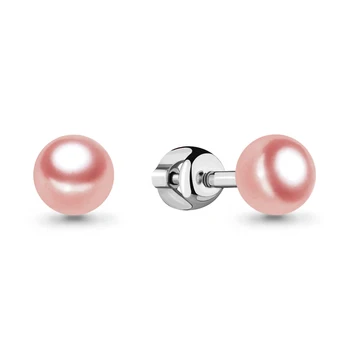 

Aquamarine studs with pearls, 925 sterling silver