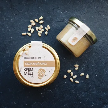 

Cream honey with кедровым орехом 110 ml. Small турыш