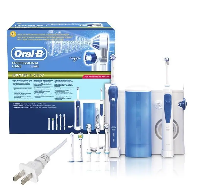 Oral B оригинальная профессиональная зубная щетка 3000 + ирригатор OxyJet