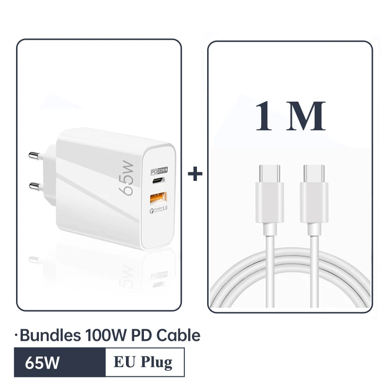 usb triple socket GaN 65W USB C Charger PD Quick Charge 4.0 3.0 Support PD3.0 USB C Type C Fast Phone Charger For iPhone 13 12 Pro Max Macbook air usb quick charge Chargers