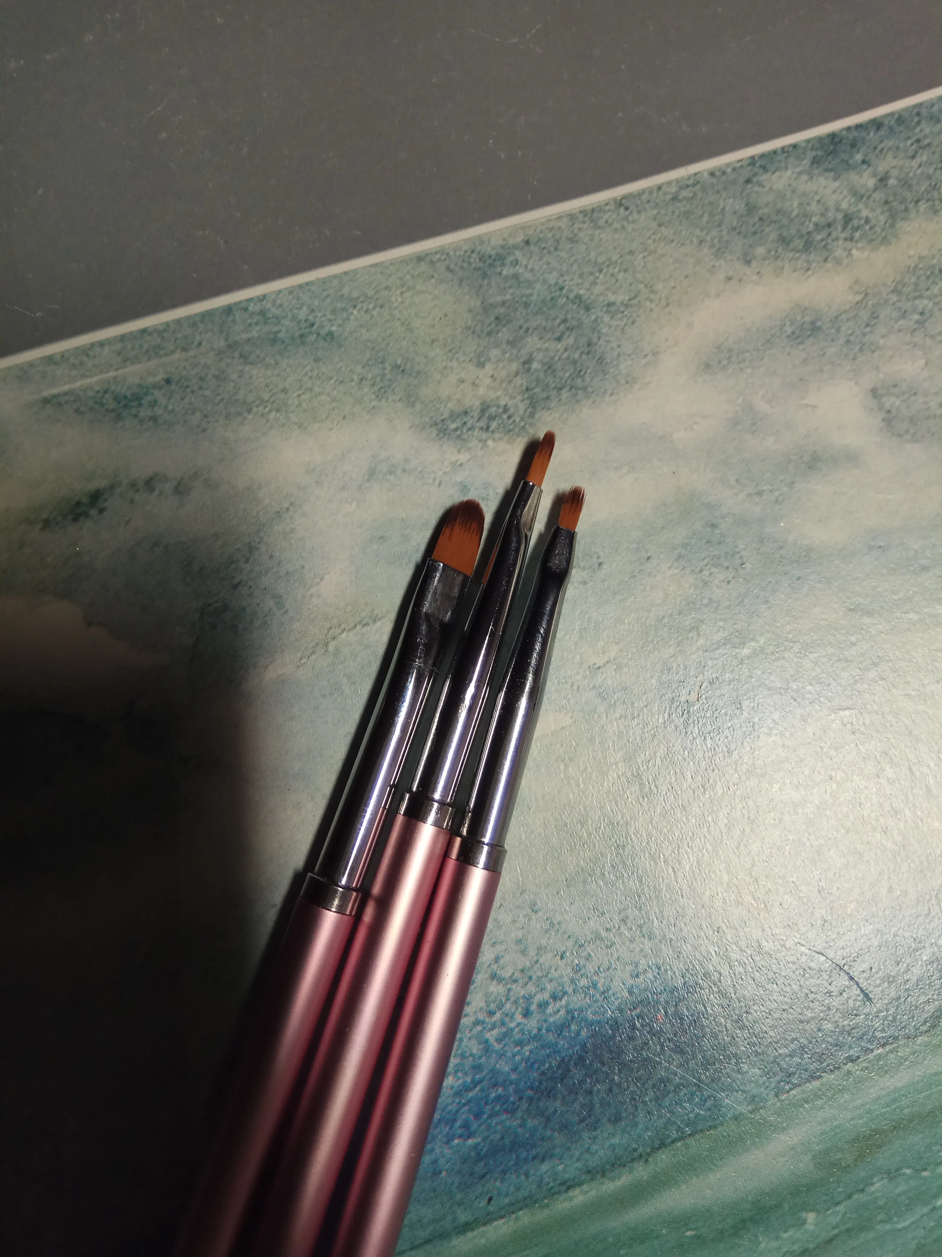 Monja 3 Pcs/Set 7/8/10mm Nail Art Acrylic UV Gel Extension Builder Painting Brush Flower Pattern DIY Drawing Pen Manicure Tool reviews №2 200041