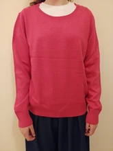 Alta calidad puro colores primavera Otoño Invierno estilo europeo de moda de las mujeres Pullovers de punto, de lana de Cachemira suéter de mujer de gran tamaño