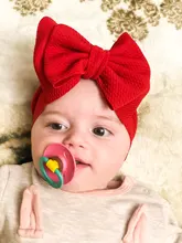 Diadema de lazo grande para bebé, bandana de lazo grande para la cabeza, lazo grande