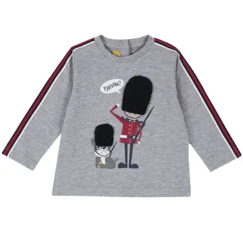 

Longsleeve Chicco, print pardon, for boys, Gray