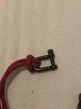 MKENDN-pulsera de supervivencia en forma de U para hombre y mujer, pulsera de cuerda de emergencia de rescate para acampada al aire libre, reloj deportivo con hebilla de acero inoxidable negro