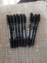 9 unids/set Punta doble marcadores permanentes negro rojo azul tinta 0,5mm-1mm bolígrafos para la escuela suministros de oficina estudiante papelería