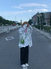 Chaqueta con capucha de mariposa Harajuku para mujer, sudadera con cremallera, sudaderas de gran tamaño, prendas de vestir exteriores de talla grande, primavera 2021