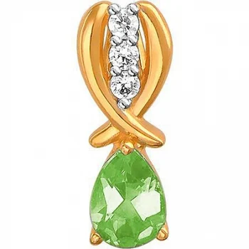 

Esthete pendant with red gold and cubic zirconia