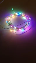 Led-Strip Garland Battery-Operated Party-Decoration Fairy Silver Christmas Wedding Copper