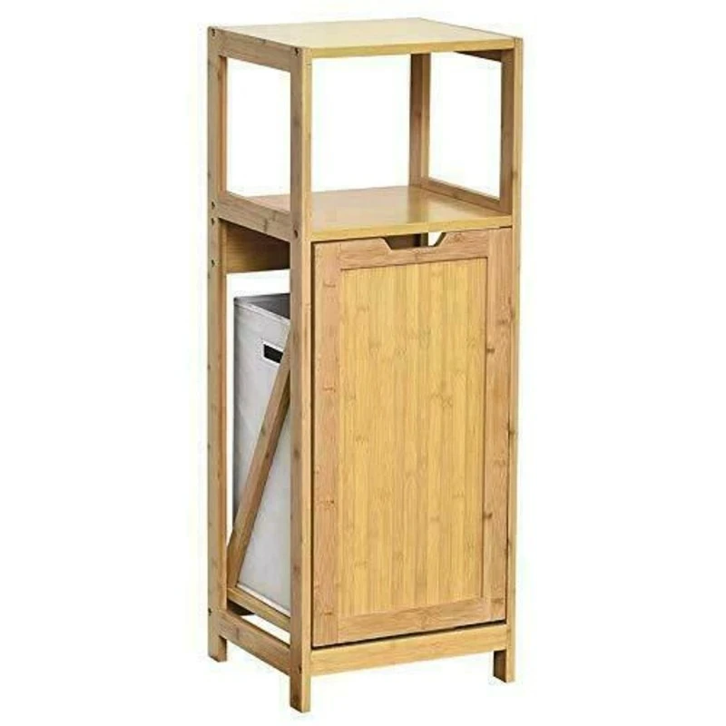 Mueble de bambú con cesto extraíble, para ropa de sucia, colección de MAHE| | -