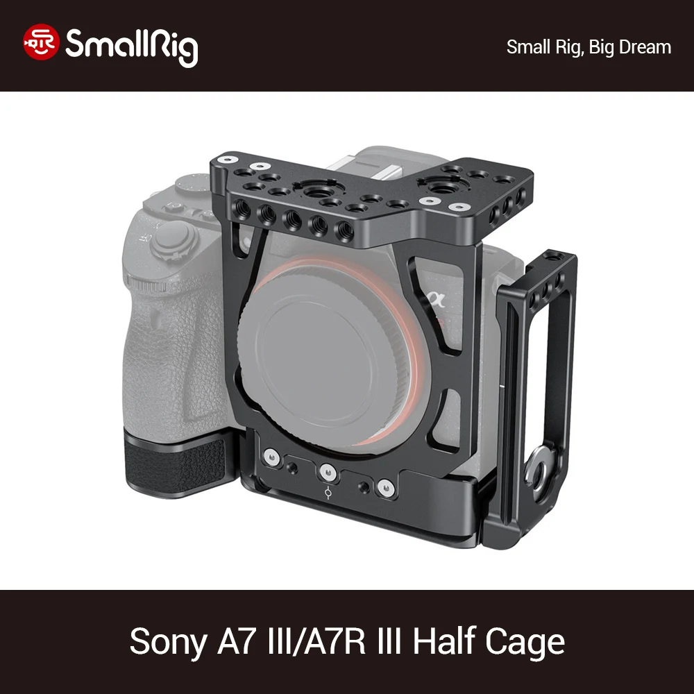 

SmallRig Half Cage With Arca-Type L-Bracket For Sony a7 III & a7R III Quick Release L Plate Camera Dslr Mounting Diy Rig - 2236