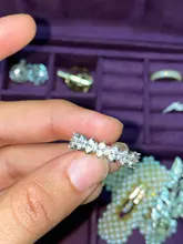 Huitan-Anillo de lujo para mujer, Micro pavé grande redondo/cuadrado/ovalado de CZ, joyería de boda, regalo de amor para esposa, alta calidad