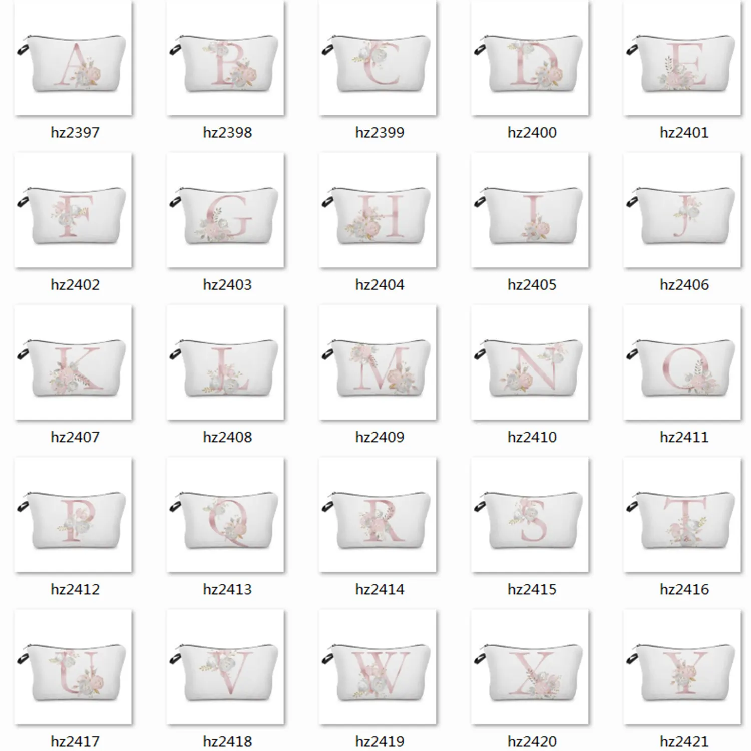 Organizer For Cosmetic Bag Flower Letter 3D Printing Toiletry Bag Fashion Women's Brand Makeup Pencil Case Party Gift