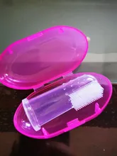 Cepillo de dientes de goma para dedos de mascotas, guante de silicona de Protección Ambiental para perros y gatos, accesorios para mascotas, 1 unidad