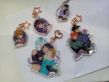 FANGQINGMAO-llavero personalizado de acrílico, charm, transparente, de plástico epoxi, transparente