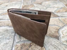 Cartera de piel sintética para hombre, cartera con monedero con bolsa con cierre monederos pequeños, monedero Delgado, nuevo diseño, 2020
