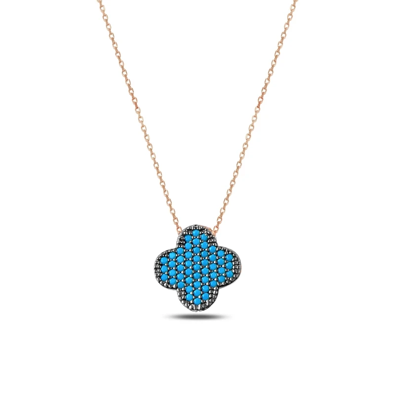 

Armagano nano Turquoise Gemstone Clover Necklace