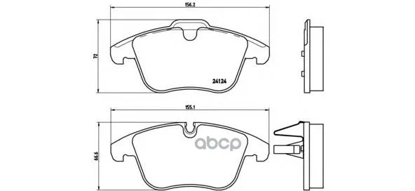 Колодки Тормозные Jaguar S-Type/Xf/Xj/Xk 2.5-4.2 99- Передние Brembo P36022 Brembo арт. P36022