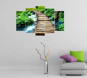 

Bridge Scenic Waterfall 5 Piece Mdf Table
