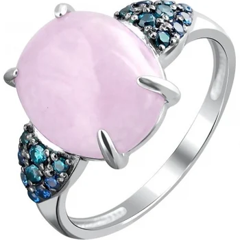 

Jewelry Tradition ring with cubic zirconia and silver quartz