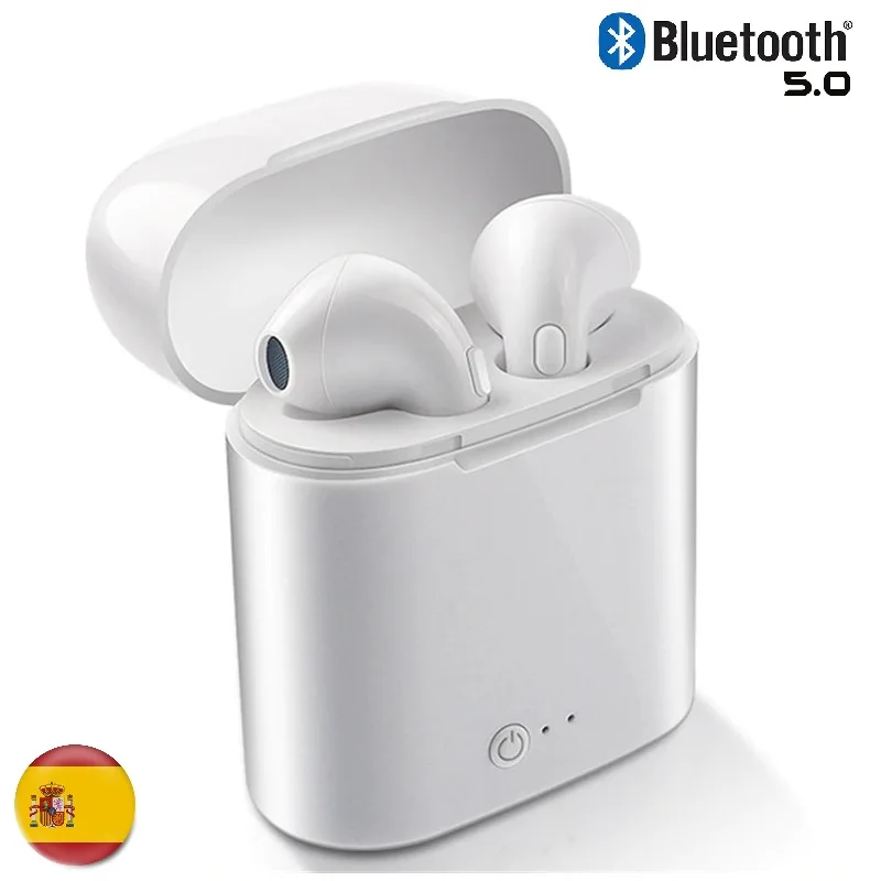 Auriculares Bluetooth 5.0 inalambrico Mini Deportivo Compatible con todos los telefonos Universal Blanco
