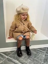 Calcetines de algodón peinado para niños y niñas, medias con lazo y doble aguja, sin hueso, de tubo, 1-8 años, 2020