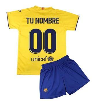 

Child Shirt Kit & Pant Away Kit-CUSTOMIZABLE-FC Barcelona-Replica Authorized-Champions City