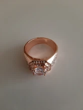FDLK-anillo lujoso de oro rosa para hombre, piedra Natural de cristal, regalo de aniversario para novio, banda de boda de compromiso para banquete
