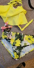 Bañador de 5 a 14 años para niña, traje de baño para niña con estampado de hojas, Bikini de chica adolescente, traje de baño con Top de cuello Halter para niña Falbala