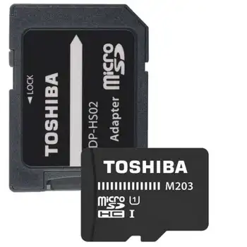 

Microsd card hc + adapter toshiba m203-16gb-class 10 - 100 mb/s
