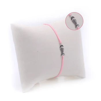 

Handmade Pink Women Silver Bangle Skybco2174