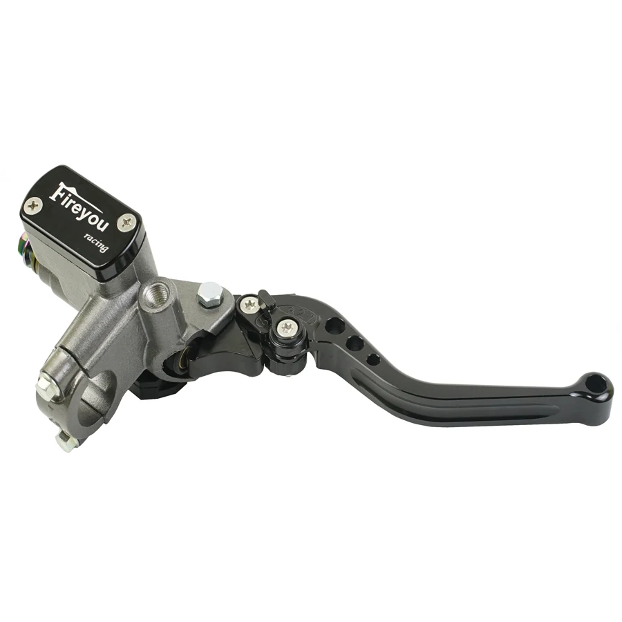 Motorcycle brake lever motorcycle clutch master cylinder rod 14mm piston 1 pair universal motorcycle master cylinder lever brake hydraulic clutch pump 22mm for Honda Yamaha Kawasaki Suzuki