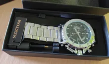 NEKTOM-reloj de cuarzo para hombre, cronógrafo de pulsera, resistente al agua, con correa de acero, militar, deportivo