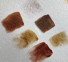 Juego de pigmento de acuarela hecho a mano, Perla metálica, pintura profesional dorada para Acuarelas, Pintura Artística, dibujo, color agua