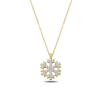 

KUTAYDAN Zircon Snowflake Pendant 925 Sterling Silver